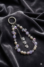 Load image into Gallery viewer, Crystal Heart Pearl Beaded Charm – Premium Collection