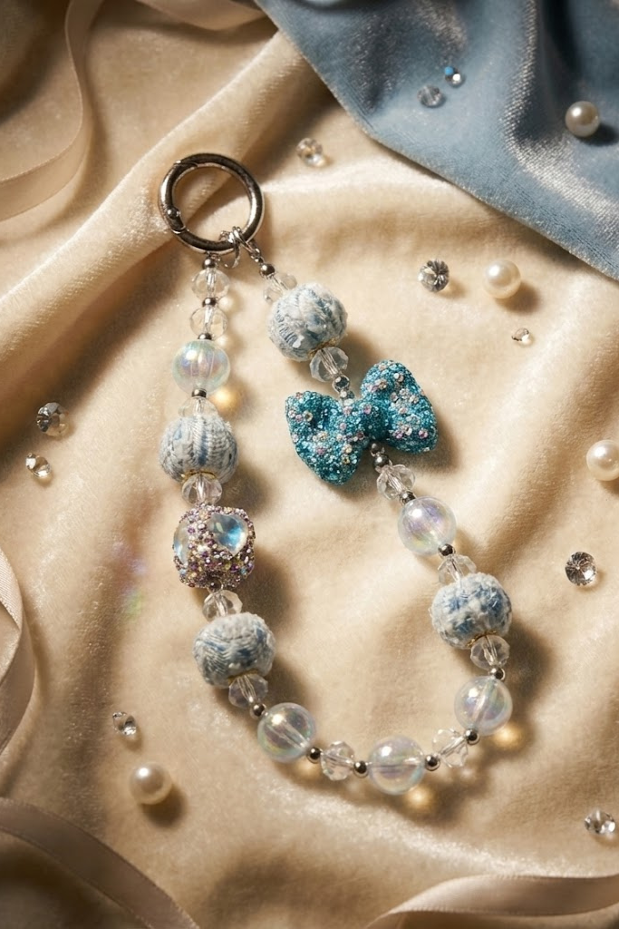 Crystal Bow Textured Bead Charm – Premium Collection