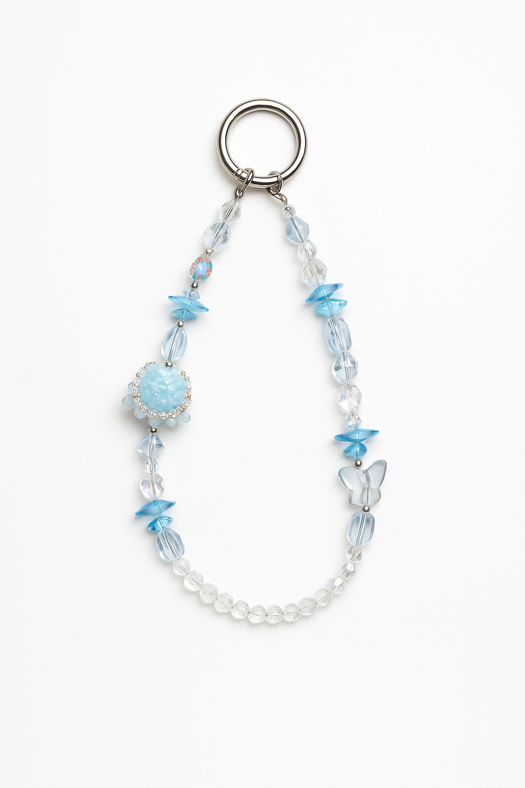 Crystal Bear & Butterfly Beaded Charm – Premium Collection