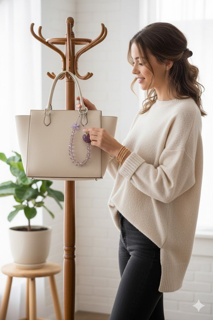 Crystal Strawberry Beaded Charm – Premium Collection