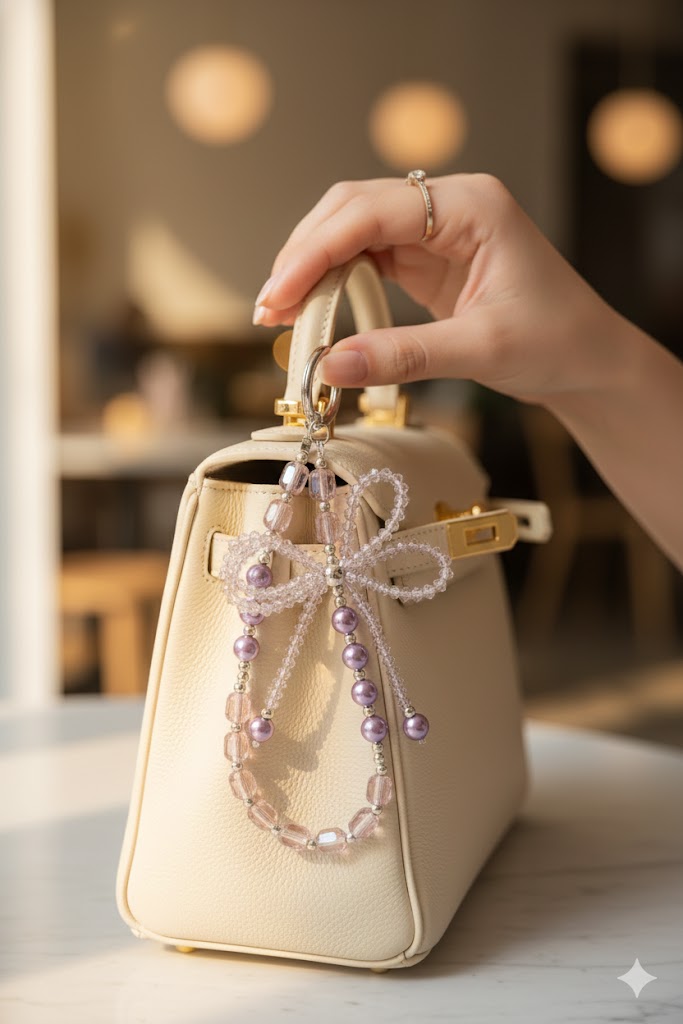 Crystal Bow Beaded Charm – Premium Collection